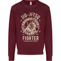 Jiu Jitsu Fighter Mixed Martial Arts MMA Mens Sweatshirt Jumper Maroon