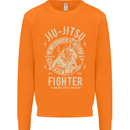 Jiu Jitsu Fighter Mixed Martial Arts MMA Mens Sweatshirt Jumper Orange