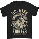 Jiu Jitsu Fighter Mixed Martial Arts MMA Mens T-Shirt Cotton Gildan Black
