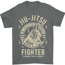 Jiu Jitsu Fighter Mixed Martial Arts MMA Mens T-Shirt Cotton Gildan Charcoal