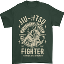 Jiu Jitsu Fighter Mixed Martial Arts MMA Mens T-Shirt Cotton Gildan Forest Green