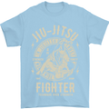 Jiu Jitsu Fighter Mixed Martial Arts MMA Mens T-Shirt Cotton Gildan Light Blue