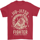 Jiu Jitsu Fighter Mixed Martial Arts MMA Mens T-Shirt Cotton Gildan Red