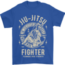 Jiu Jitsu Fighter Mixed Martial Arts MMA Mens T-Shirt Cotton Gildan Royal Blue
