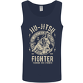 Jiu Jitsu Fighter Mixed Martial Arts MMA Mens Vest Tank Top Navy Blue