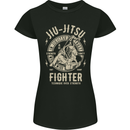 Jiu Jitsu Fighter Mixed Martial Arts MMA Womens Petite Cut T-Shirt Black