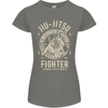 Jiu Jitsu Fighter Mixed Martial Arts MMA Womens Petite Cut T-Shirt Charcoal