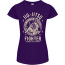 Jiu Jitsu Fighter Mixed Martial Arts MMA Womens Petite Cut T-Shirt Purple