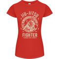 Jiu Jitsu Fighter Mixed Martial Arts MMA Womens Petite Cut T-Shirt Red