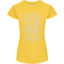 Jiu Jitsu Fighter Mixed Martial Arts MMA Womens Petite Cut T-Shirt Yellow