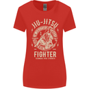 Jiu Jitsu Fighter Mixed Martial Arts MMA Womens Wider Cut T-Shirt Red