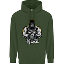 Jiu Jitsu Gorilla MMA Martial Arts Karate Childrens Kids Hoodie Forest Green