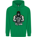 Jiu Jitsu Gorilla MMA Martial Arts Karate Childrens Kids Hoodie Irish Green