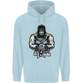 Jiu Jitsu Gorilla MMA Martial Arts Karate Childrens Kids Hoodie Light Blue
