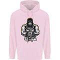 Jiu Jitsu Gorilla MMA Martial Arts Karate Childrens Kids Hoodie Light Pink