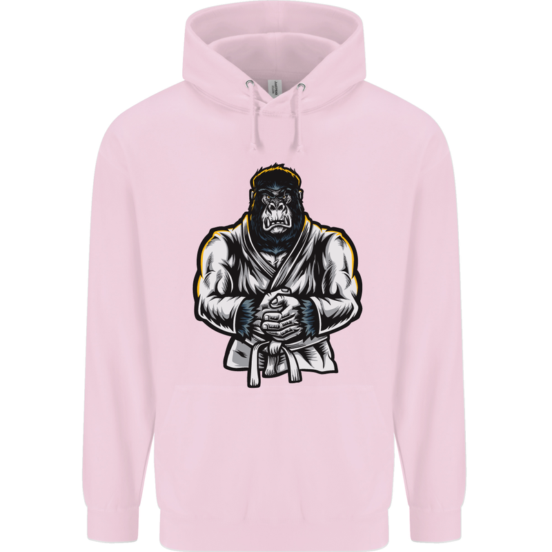 Jiu Jitsu Gorilla MMA Martial Arts Karate Childrens Kids Hoodie Light Pink