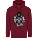 Jiu Jitsu Gorilla MMA Martial Arts Karate Childrens Kids Hoodie Maroon