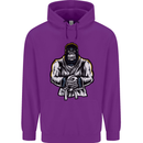 Jiu Jitsu Gorilla MMA Martial Arts Karate Childrens Kids Hoodie Purple