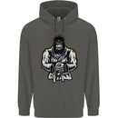 Jiu Jitsu Gorilla MMA Martial Arts Karate Childrens Kids Hoodie Storm Grey