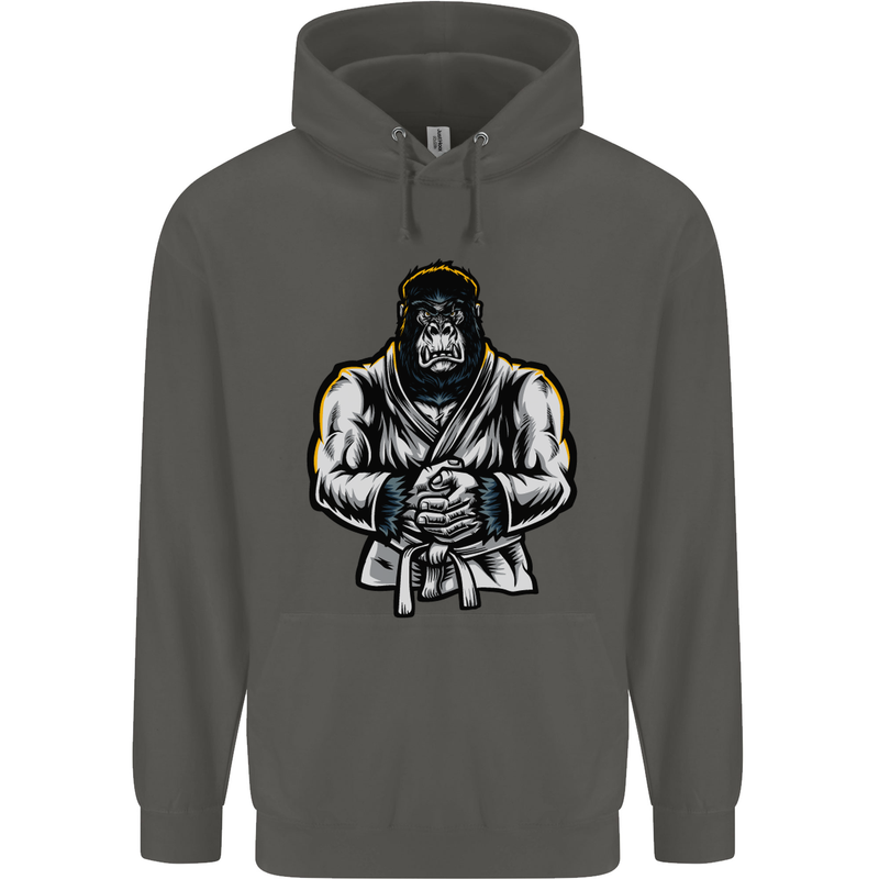 Jiu Jitsu Gorilla MMA Martial Arts Karate Childrens Kids Hoodie Storm Grey