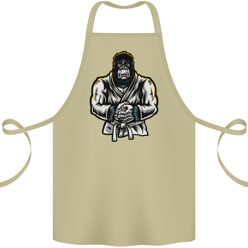 Jiu Jitsu Gorilla MMA Martial Arts Karate Cotton Apron 100% Organic Khaki