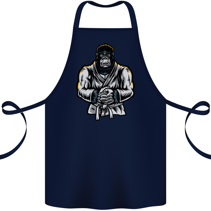 Jiu Jitsu Gorilla MMA Martial Arts Karate Cotton Apron 100% Organic Navy Blue