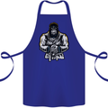 Jiu Jitsu Gorilla MMA Martial Arts Karate Cotton Apron 100% Organic Royal Blue
