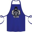 Jiu Jitsu Gorilla MMA Martial Arts Karate Cotton Apron 100% Organic Royal Blue