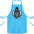 Jiu Jitsu Gorilla MMA Martial Arts Karate Cotton Apron 100% Organic Turquoise
