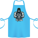 Jiu Jitsu Gorilla MMA Martial Arts Karate Cotton Apron 100% Organic Turquoise
