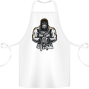 Jiu Jitsu Gorilla MMA Martial Arts Karate Cotton Apron 100% Organic White