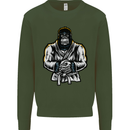 Jiu Jitsu Gorilla MMA Martial Arts Karate Kids Sweatshirt Jumper Forest Green