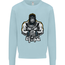 Jiu Jitsu Gorilla MMA Martial Arts Karate Kids Sweatshirt Jumper Light Blue