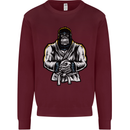 Jiu Jitsu Gorilla MMA Martial Arts Karate Kids Sweatshirt Jumper Maroon