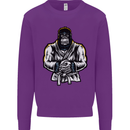 Jiu Jitsu Gorilla MMA Martial Arts Karate Kids Sweatshirt Jumper Purple