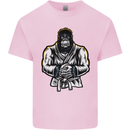 Jiu Jitsu Gorilla MMA Martial Arts Karate Kids T-Shirt Childrens Light Pink