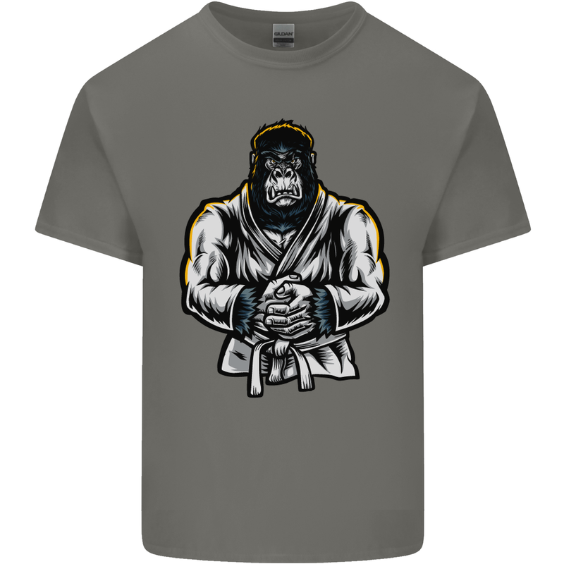 Jiu Jitsu Gorilla MMA Martial Arts Karate Mens Cotton T-Shirt Tee Top Charcoal