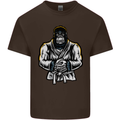 Jiu Jitsu Gorilla MMA Martial Arts Karate Mens Cotton T-Shirt Tee Top Dark Chocolate