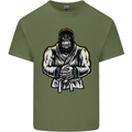 Jiu Jitsu Gorilla MMA Martial Arts Karate Mens Cotton T-Shirt Tee Top Military Green