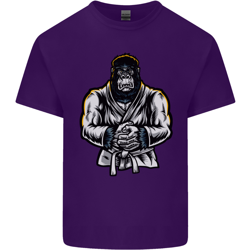 Jiu Jitsu Gorilla MMA Martial Arts Karate Mens Cotton T-Shirt Tee Top Purple