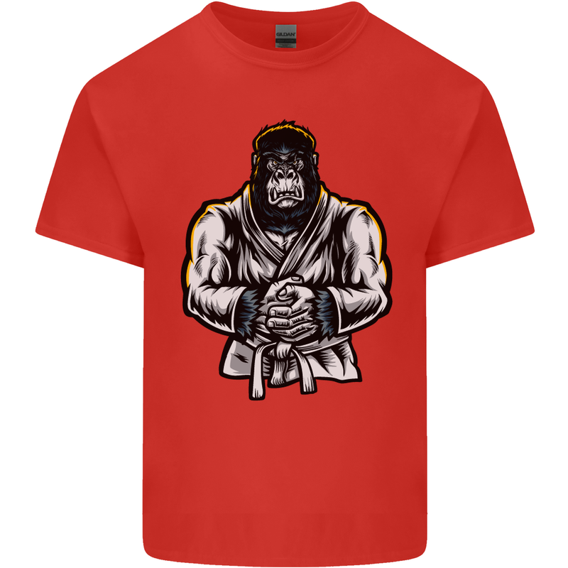 Jiu Jitsu Gorilla MMA Martial Arts Karate Mens Cotton T-Shirt Tee Top Red