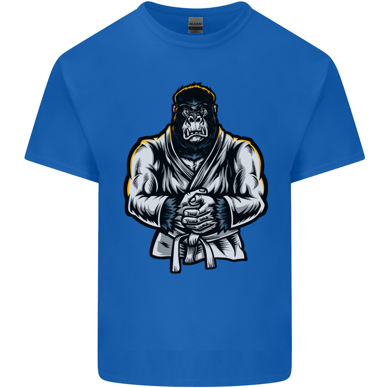 Jiu Jitsu Gorilla MMA Martial Arts Karate Mens Cotton T-Shirt Tee Top Royal Blue