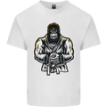 Jiu Jitsu Gorilla MMA Martial Arts Karate Mens Cotton T-Shirt Tee Top White