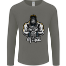 Jiu Jitsu Gorilla MMA Martial Arts Karate Mens Long Sleeve T-Shirt Charcoal