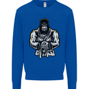 Jiu Jitsu Gorilla MMA Martial Arts Karate Mens Sweatshirt Jumper Royal Blue