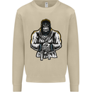 Jiu Jitsu Gorilla MMA Martial Arts Karate Mens Sweatshirt Jumper Sand