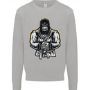 Jiu Jitsu Gorilla MMA Martial Arts Karate Mens Sweatshirt Jumper Sports Grey