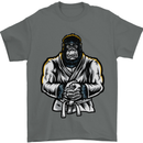 Jiu Jitsu Gorilla MMA Martial Arts Karate Mens T-Shirt Cotton Gildan Charcoal
