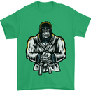 Jiu Jitsu Gorilla MMA Martial Arts Karate Mens T-Shirt Cotton Gildan Irish Green