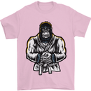 Jiu Jitsu Gorilla MMA Martial Arts Karate Mens T-Shirt Cotton Gildan Light Pink